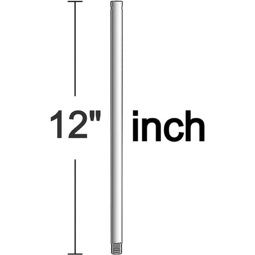 12-Inch Downrod in Polished Nickel by Visual Comfort & Co Fan Collection