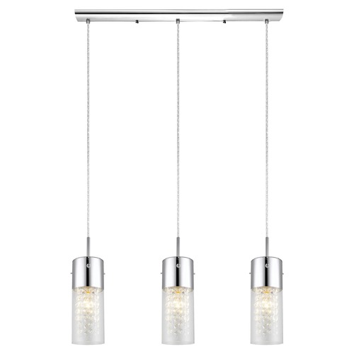 Eglo Lighting Eglo Diamond Chrome Multi-Light Pendant with Cylindrical Shade 200123A