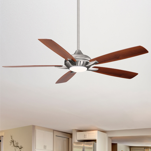 Minka Aire Dyno XL 60-Inch LED Smart Fan in Brushed Nickel with Reversible Blades F1001-BN