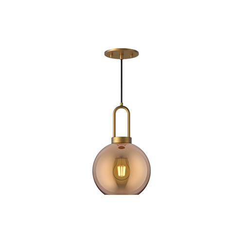 Alora Lighting Alora Lighting Soji Aged Gold Mini-Pendant Light with Globe Shade PD601608AGCP