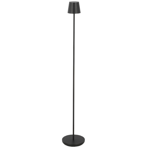 Visual Comfort Modern Collection Nevis Black LED Floor Lamp with Empire Shade