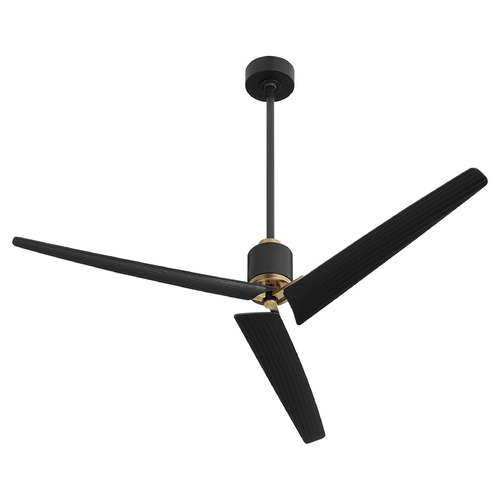 Cyan Design Bran Aged Brass and Black Ceiling Fan Without Light