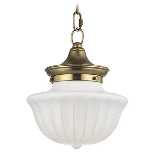 Dutchess Mini Pendant in Aged Brass by Hudson Valley Lighting