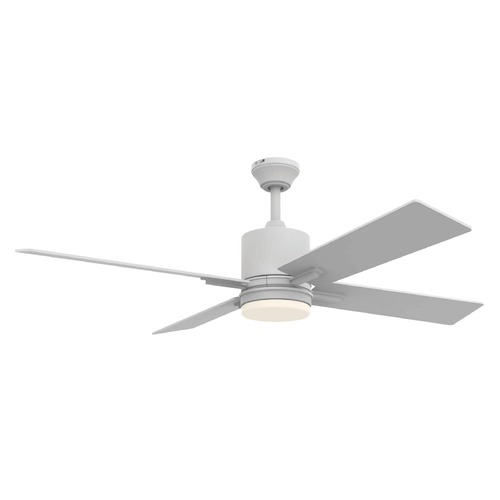 52-Inch White Ceiling Fan with LED Light 3000K by Craftmade Lighting