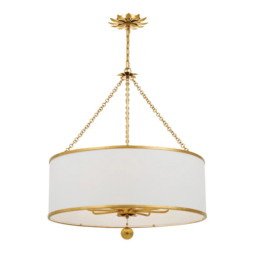 Broche 8-Light Chandelier in Antique Gold by Crystorama Lighting
