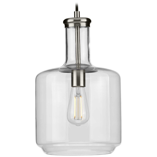1-Light Pendant from the Latrobe Collection in Brushed Nickel Finish