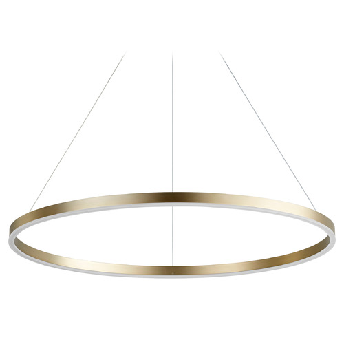 Oxygen Circulo 32-Inch LED Ring Pendant in Aged Brass by Oxygen Lighting 3-65-40