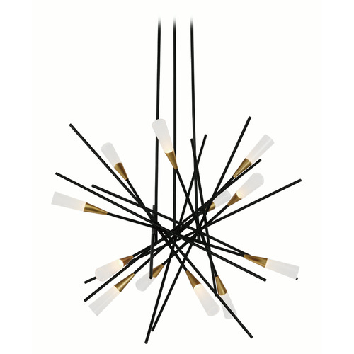 Visual Comfort Signature Collection Chapman & Myers Stellar Chandelier in Black by VC Signature CHC5605BLK
