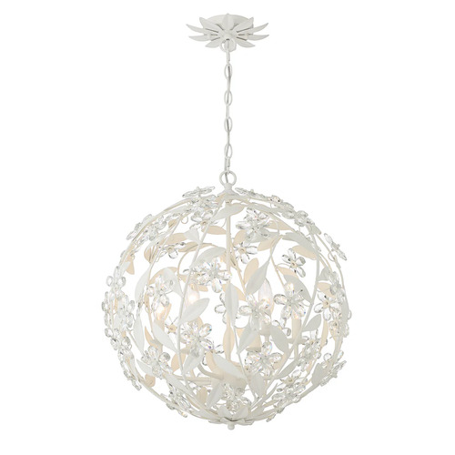 Marselle 6-Light Pendant in Matte White by Crystorama Lighting