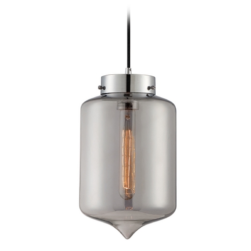 Lite Source Lighting Zelia Chrome Mini Pendant by Lite Source Lighting LS-19105SMOKE