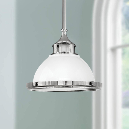 Amelia Small Polished Nickel Pendant by Hinkley Lighting