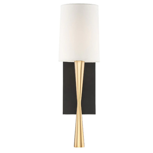 Trenton 18.5-Inch Sconce in Brass & Black by Crystorama Lighting