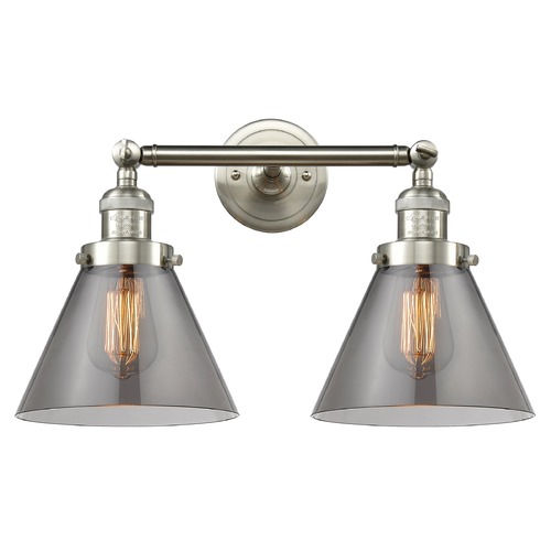 Innovations Lighting Innovations Lighting Large Cone Brushed Satin Nickel Bathroom Light 208-SN-G43