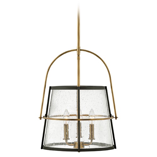 Tournon Medium Pendant in Heritage Brass & Black by Hinkley Lighting