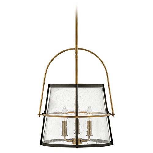 Hinkley Tournon Medium Pendant in Heritage Brass & Black by Hinkley Lighting 38113HB