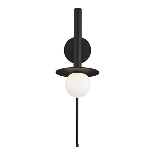 Visual Comfort Studio Collection Kelly Wearstler Nodes 23.63-Inch Tall Midnight Black Pivot Sconce by Visual Comfort Studio KW1021MBK