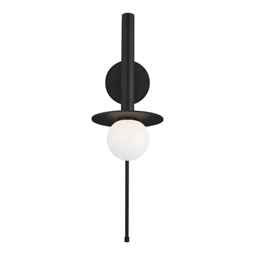 Kelly Wearstler Nodes 23.63-Inch Tall Midnight Black Pivot Sconce by Visual Comfort Studio