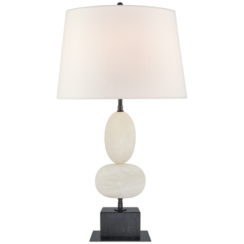 Visual Comfort Signature Collection Thomas OBrien Dani Table Lamp in Alabaster & Marble by Visual Comfort Signature TOB3980ALBBML