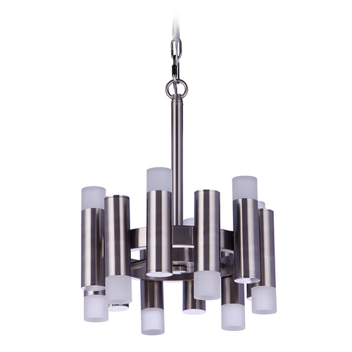 Simple Lux Brushed Polished Nickel LED Chandelier by Craftmade Lighting