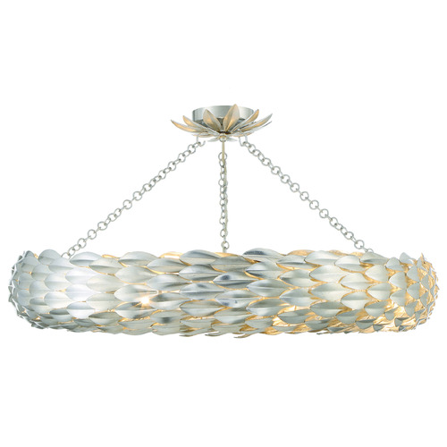 Crystorama Lighting Crystorama Lighting Broche Antique Silver Semi-Flushmount Light 538-SA_CEILING