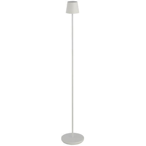 Visual Comfort Modern Collection Nevis Matte White LED Floor Lamp with Empire Shade