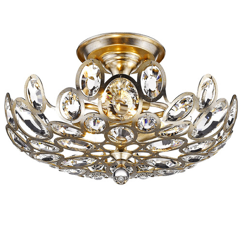 Crystorama Lighting Sterling Distressed Twilight Semi-Flushmount Light