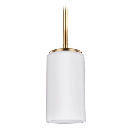 Alturas 3.50-Inch Mini Pendant in Satin Brass by Generation Lighting