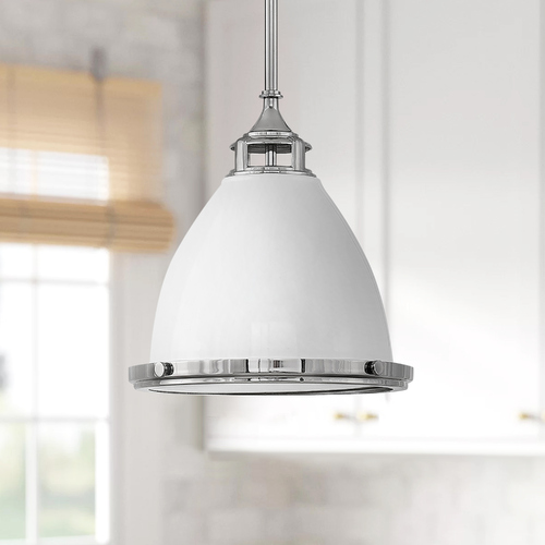 Amelia Medium Polished Nickel Pendant by Hinkley Lighting