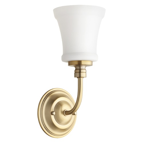 Quorum Lighting Rossington Aged Brass Sconce by Quorum Lighting 5522-1-80