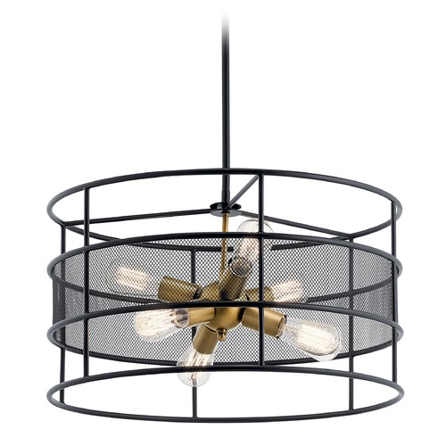 Kichler Lighting Piston 22-Inch Black Pendant by Kichler Lighting 43594BK