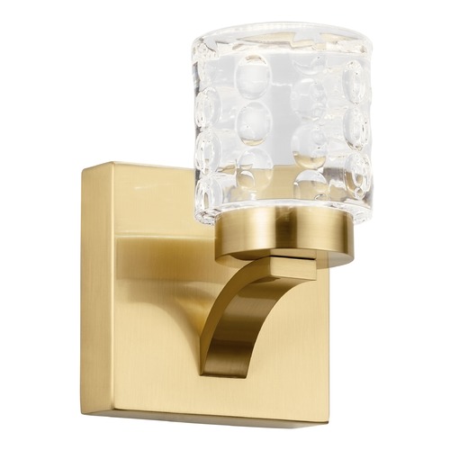 Elan Lighting Rene Champagne Gold LED Sconce with Clear Acrylic 3000K 575LM 84039CG