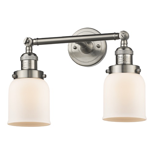 Innovations Lighting Innovations Lighting Small Bell Brushed Satin Nickel Bathroom Light 208-SN-G51