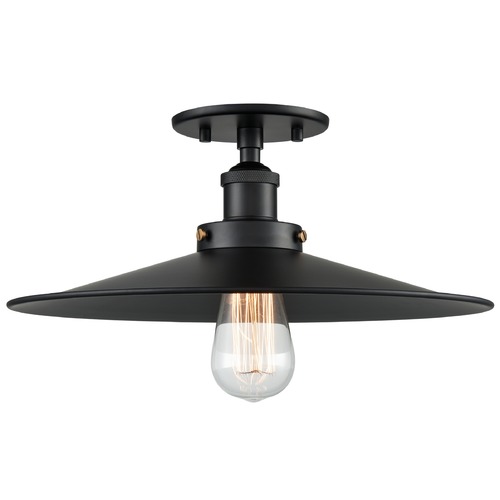 Bulstrodes Workshop Black Semi-Flush Mount by Matteo Lighting