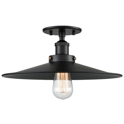 Matteo Lighting Bulstrodes Workshop Black Semi-Flush Mount by Matteo Lighting X46113BKBK