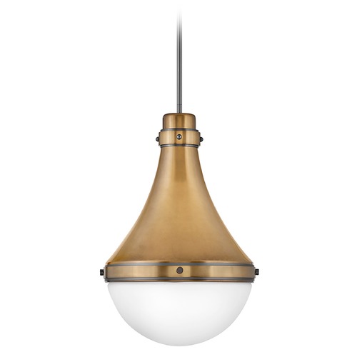 Oliver Medium Pendant in Heritage Brass & Black by Hinkley Lighting