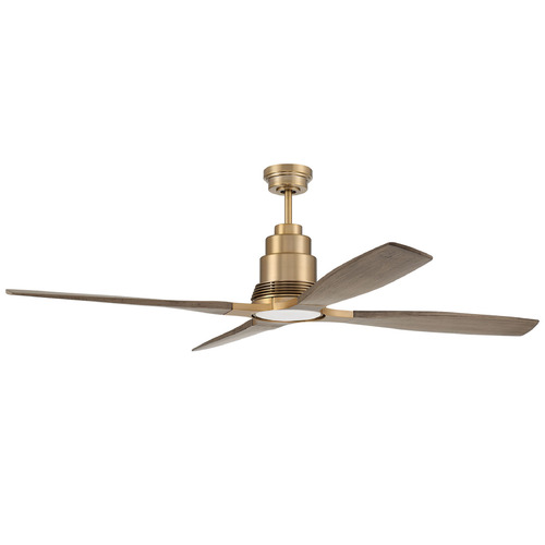 Craftmade Lighting Ricasso Satin Brass LED Ceiling Fan by Craftmade Lighting RIC60SB4