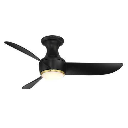 Modern Forms Corona Soft Brass & Matte Black LED Ceiling Fan with Light