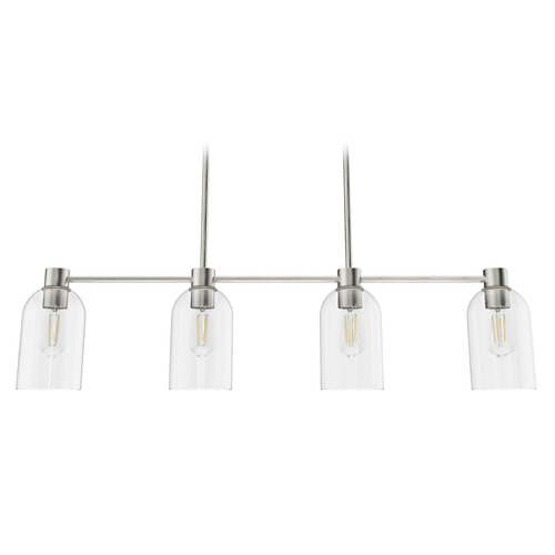 Hunter Fan Company Lochemeade Brushed Nickel Island Light with Bowl / Dome Shade