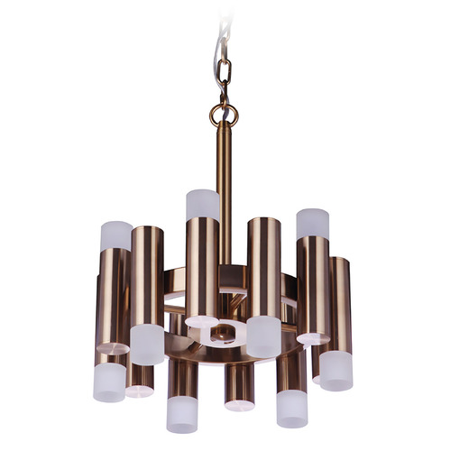 Simple Lux Satin Brass LED Chandelier by Craftmade Lighting