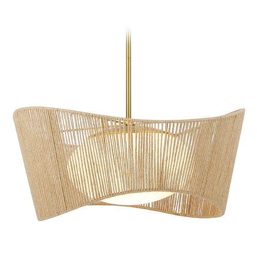 Key Largo Soft Brass Pendant by Minka Lavery