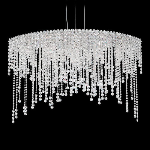 Schonbek Worldwide Lighting Chantant Polished Stainless Steel Island Light