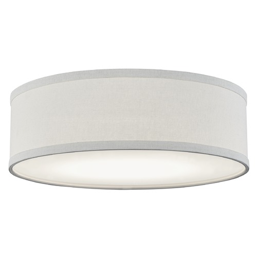 Design Classics Lighting 16-Inch LED Flushmount Light Cream Linen Shade 2100K-3500K 1400LM DCL 9406-506 SH7910