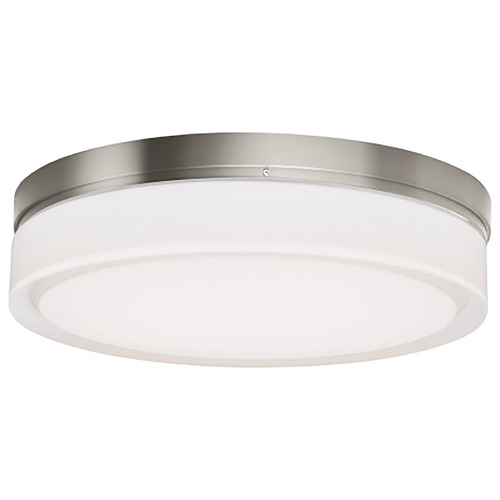 Visual Comfort Modern Collection Sean Lavin Cirque Large 3000K LED Flush Mount in Nickel by Visual Comfort Modern 700CQLS-LED3