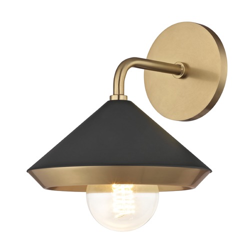 Mitzi by Hudson Valley Marnie Sconce in Brass by Mitzi by Hudson Valley H139101-AGB/BK