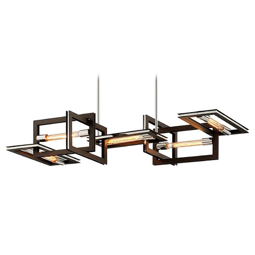 Enigma Bronze with Polished Stainless Linear Light by Troy Lighting