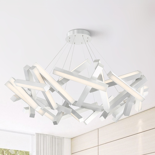 Modern Forms by WAC Lighting Chaos 61-Inch LED Chandelier in Brushed Aluminum by Modern Forms PD-64861-AL