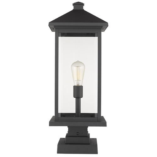 Z-Lite Portland Black Post Light by Z-Lite 531PHBXLS-SQPM-BK