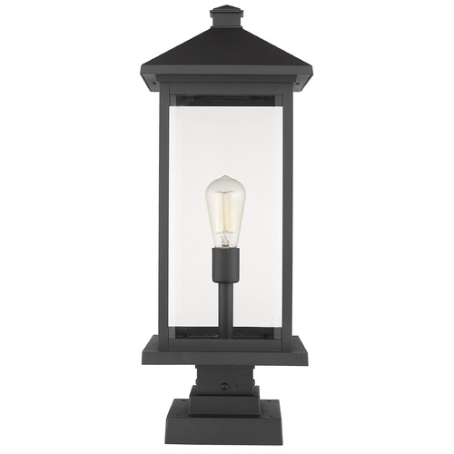 Portland Black Post Light by Z-Lite