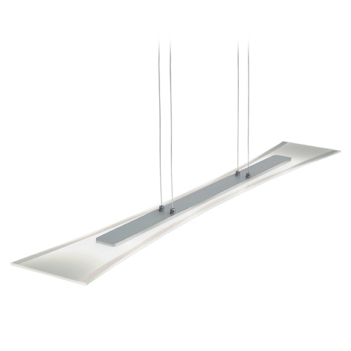Arnsberg Cartani Brushed Aluminum LED Pendant Light with Rectangle Shade