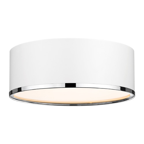 Z-Lite Arlo Matte White & Chrome Flush Mount by Z-Lite 2303F3-MW-CH